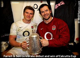 Owen Farrell Andy Farrell | Scotland v England Calcutta Cup 2012